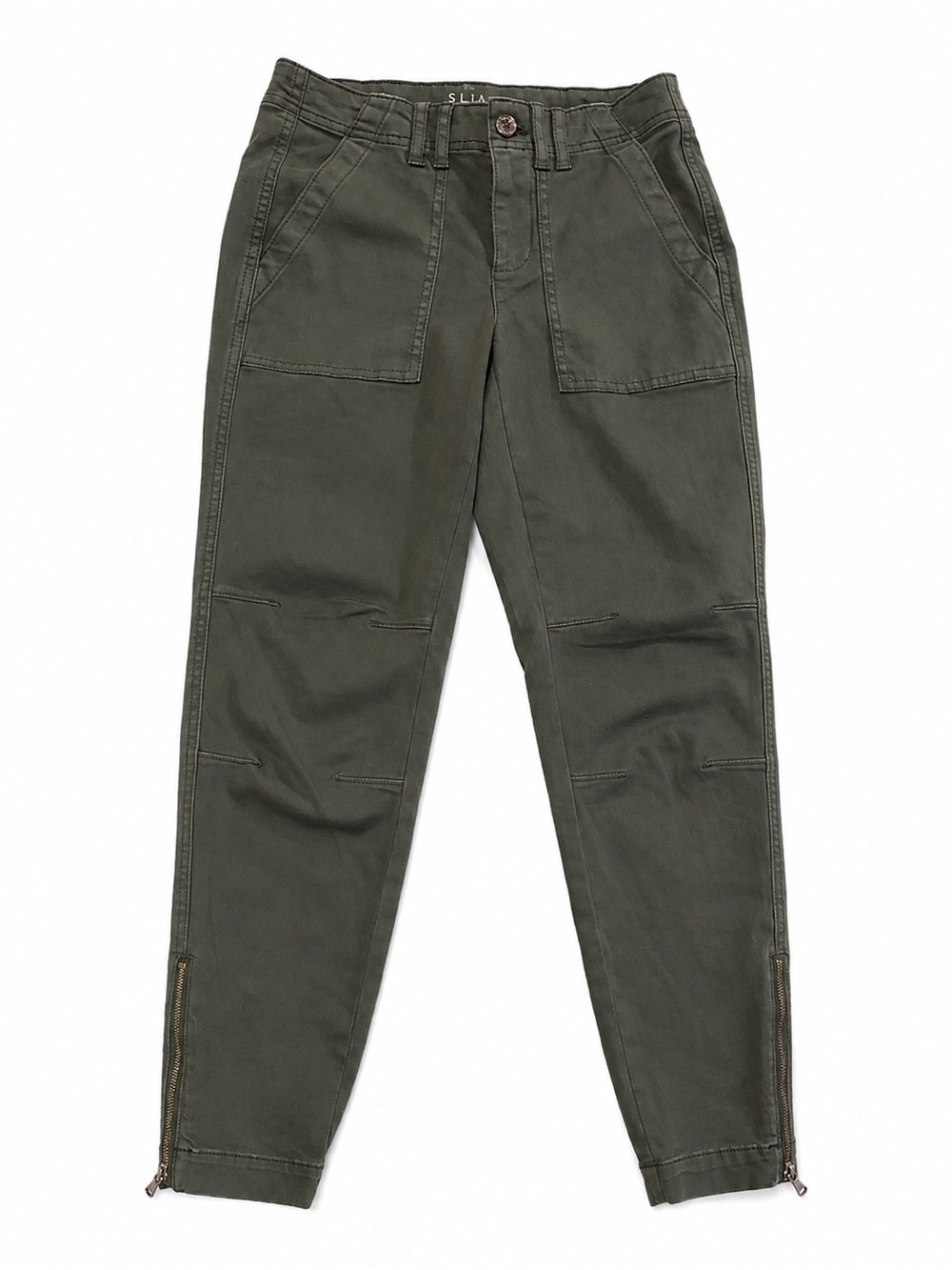 White House Black Market The Slim Crop Utility Pants Size 00 Olive